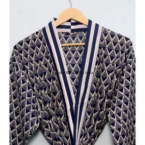 Hermosas batas kimono de algodón 100% suave, vestido kimono de algodón con estampado floral indio, kimono de algodón, el más vendido, regalos para mujeres, ropa de estar por casa. - Product Image 3