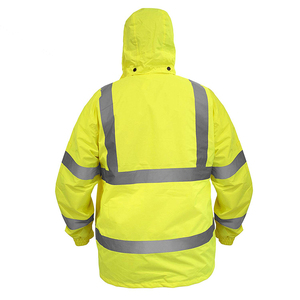 Chaqueta de Seguridad Tri Pro Sports ANSI CLASE 1, Amarillo Fluorescente, Oxford, Alta Visibilidad, Reflectante, Impermeable, Transpirable, Desmontable - Product Image 2