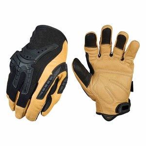 Reinforced Padded Palm Synthetic Leather Amara Mechanic Gloves Heavy Duty Impact Resistant <b>Comfortable</b> Anti Static Work Gloves - Product Image 1