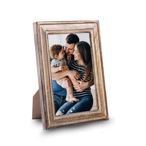 กรอบรูปไม้มะม่วงแท้ งานแฮนด์เมด สไตล์เรียบง่ายทันสมัย ขนาด 6x4 นิ้ว สำหรับตั้งโต๊ะ ตกแต่งบ้าน ของขวัญ กรอบรูปไม้มะม่วง - Product Image 1