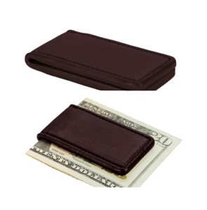 Accessoire de voyage quotidien unisexe élégant Logo personnalisé porte-cartes en cuir mince serrure ouverte multicolore affaires PU court - Product Image 1