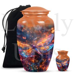 Urna Conmemorativa de Libélula Cósmica, Recuerdo para Cenizas de Libélula, Urna Grande Decorativa para Cremación, Tributo Conmemorativo - Product Image 3