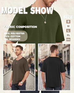 เสื้อยืดโอเวอร์ไซส์ผ้าฝ้ายแท้ 100% น้ำหนัก 220 กรัม พิมพ์ลายตามสั่งที่ไหล่ สไตล์ฮิปฮอป ไซส์ใหญ่พิเศษ ผ้าฝ้ายแท้ 100% ทรงบ็อกซี่ สำหรับผู้ชาย - Product Image 4