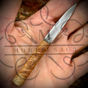 Couteaux en acier carbone faits à la main avec manches en bois, ensemble de couteaux de bushcraft durables à l'embout lisse - Product Image 2