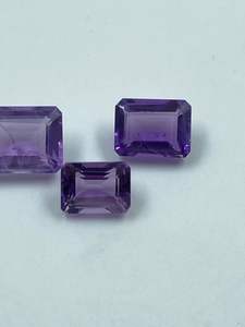 Gema de Amatista Natural, Corte Baguette, Alta Calidad, 5.32 Quilates, Forma Rectangular, 3 Piezas para Joyería - Product Image 4