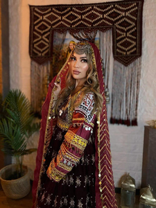 Robe ethnique afghane Kuchi faite à la main, brodée, traditionnelle, multi-tailles, robe longue afghane Kuchi pour femmes - Product Image 3