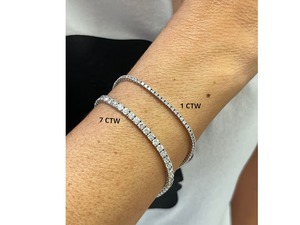 Bracelet tennis en diamant CVD cultivé en laboratoire, or 14K 18K, coupe ronde VVS, bijoux de luxe pour femmes, vente en gros - Product Image 6