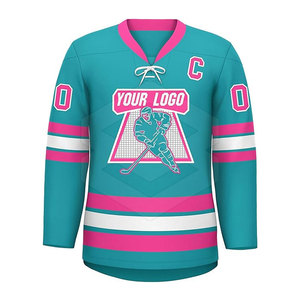 Maillot de hockey sur glace de haute qualité, nouvelle arrivée, personnalisable avec le nom de l'équipe, différentes couleurs, 100% polyester, logo personnalisé, chemises unisexes respirantes - Product Image 1