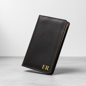 Funda para Chequera de Cuero Liso, Fundas para Chequera de Cuero Genuino con 2 Bolsillos, Porta Cheques Impermeable, Venta al por Mayor LCBC-0007 - Product Image 1