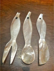 Luxury Mother of Pearl <b>Spoon</b> Handmade Shell <b>Spoon</b> for Dessert Coffee and Caviar <b>Serving</b> - Product Image 4