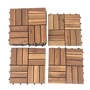 Suelo de Madera de Acacia Vietnamita GV-012A de Viet Wood, Moderno, Impermeable, Antideslizante, Encastrable, Cuadrado, Negro, Contemporáneo, para Exteriores y Patios - Product Image 2