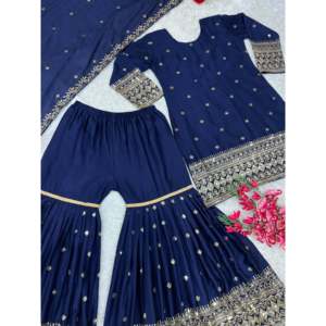 Vêtements indiens et pakistanais de créateur, haut et bas élégants pour les fêtes, et palazzo - Product Image 6