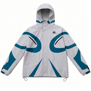 Trendy Waterproof Windbreaker Jacket Custom Design Streetwear Hooded Jacket Thermochromic Color Change <b>Raincoats</b> jacket for <b>men</b> - Product Image 4