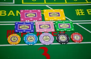 Chip Poker Tanah Liat Multi Warna kasino kustom