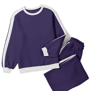 Femmes Rayures Manches Longues Deux Piece100 % Coton Caractéristiques Ourlet Droit Manches Longues Femmes Top Qualité Poids Lourd Nouvelle Arrivée - Product Image 1