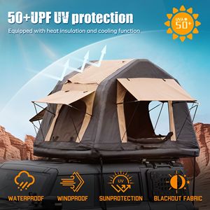 Nuevo diseño 4x4 Offroad Car Roof Top Tent con escalera inflable anfibia Caqui Negro Escalera de dos tonos para acampar - Product Image 2