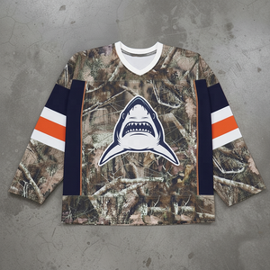 เสื้อฮอกกี้ลายพรางเดดวูด พิมพ์ลายแบบซับลิเมชั่นเต็มตัว พร้อมลายกราฟิกนกอินทรีแบบสกรีนพิมพ์ สำหรับเด็ก - Product Image 4
