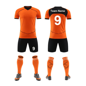 Conjunto de Uniforme de Fútbol Profesional para Adultos, Logotipo Personalizado Impreso, Tela de Secado Rápido, 100% Poliéster, Transpirable - Product Image 1