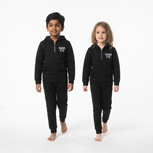 Survêtement pour enfants sur mesure avec couleurs et logo personnalisés, production de vêtements de sport en marque blanche pour les acheteurs étrangers - Product Image 4