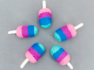 Adorno de Fieltro de Lana con Forma de Algodón de Azúcar, Hecho a Mano, Esponjoso, Juguete de Comida de Imitación, Atrezzo para Fotos, Regalo Infantil, Venta al por Mayor, Fieltro y Hilo - Product Image 6