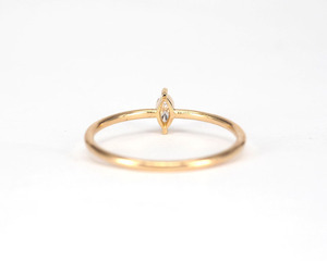 Women's Yellow Gold East-West 0.25 ct <b>Baby</b> Marquise Cut Lab Diamond Solitaire Engagement Ring in 18K Gold Everyday Fine Jewelry - Product Image 5