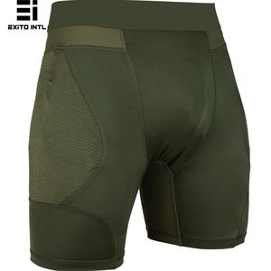 Meilleur service OEM de fabrication, nouvelle arrivée, shorts de sport de compression pour hommes, avec poches, pour la gym et le fitness, élastiques, durables, en Spandex/Polyester - Product Image 1