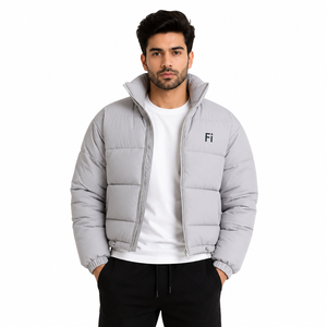 Quilted Puffer Men's <b>Jackets</b> Stand Collar Padded Winter Outerwear Wholesale OEM Custom Lightweight Warm Windproof Casual <b>Jacket</b> - Product Image 1