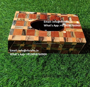 Caja de pañuelos de uso doméstico de gama alta de diseño moderno nórdico, resina de madera impermeable con dispensador de jabón de espuma, dispensador de jabón de manos - Product Image 3