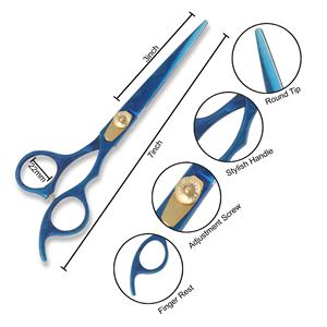 Ciseaux de coiffeur en acier inoxydable 1pcs avec pointe pointue pour salon et usage domestique outil de coupe de cheveux et pince d'extension - Product Image 1