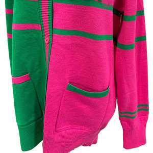 เสื้อคาร์ดิแกนคอวีหนา รุ่นปี 1908 AKA Pink Green Sorority ผลิตจากผ้าขนสัตว์/แคชเมียร์/ผ้าฝ้าย ถักทออย่างดี ระบายอากาศได้ดี ป้องกันรอยยับ แห้งเร็ว - Product Image 3