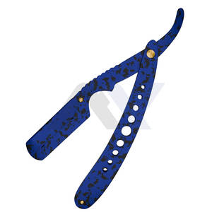 Navaja de Afeitar Profesional para Hombre, Navaja de Barbero Clásica de Acero Inoxidable, Agarre Ergonómico, Afeitado Suave, Diseño con Logotipo a Color - Product Image 4