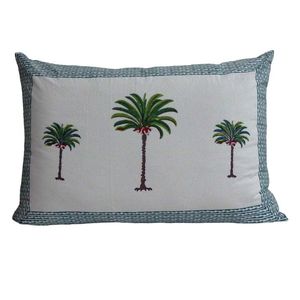 Funda de Almohada Lumbar Rectangular Estilo Bohemio con Diseño de Palmera, 50x70 cm, Algodón Lavable, Cierre de Sobre Extraíble, a Bajo Precio - Product Image 3