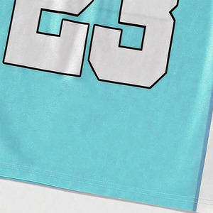 Camiseta Deportiva Unisex de Fútbol Americano 100% Poliéster con Estampado Gráfico Personalizado, Cuello en V, Hombros Caídos y Manga Corta - Product Image 5