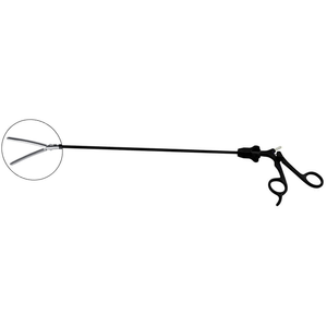 CE Approved Manual Reusable 10mmx330 <b>Laparoscopic</b> Debakey Satinsky Clamp Stainless Steel Curved Grasper Surgical <b>Instruments</b> - Product Image 3