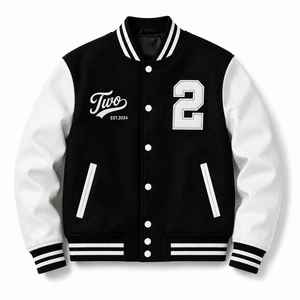 Minimal Varsity Jacket Wholesale Custom Logo Men's Jacket High Quality Breathable Varsity Jacket Streetwear OEM Manufacturer - Product Image 1