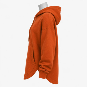 เสื้อฮู้ดดี้โอเวอร์ไซส์สำหรับผู้หญิง เนื้อผ้านุ่มสบาย ทรงหลวม ใส่ได้หลากหลายสไตล์ เหมาะสำหรับใส่ที่บ้าน ใส่เดินเล่น หรือใส่ลำลองกลางแจ้ง - Product Image 2