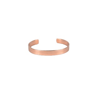 Bracelet en cuivre pur artisanal poli, design minimaliste et élégant, bracelet de thérapie de guérison pour soulager la douleur et le bien-être - Product Image 1