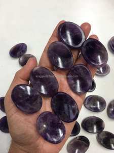 หินอเมทิสต์ธรรมชาติแกะสลักรูปวงรีสำหรับชาวพุทธและฮวงจุ้ยสำหรับการรักษาสมาธิและบรรเทาความเครียด - Product Image 4