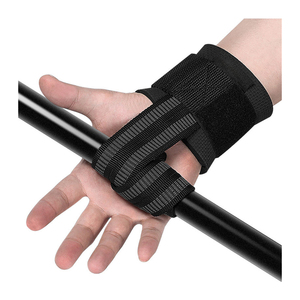 Sangles de levage doubles antidérapantes en néoprène et coton, réglables, pour la sécurité des poignets, pour la musculation, légères et respirantes, pour la salle de sport - Product Image 5