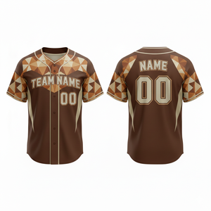 Maillot de baseball personnalisé respirant à séchage rapide 100 % polyester imprimé par sublimation en maille col en V unisexe manches courtes logo avant - Product Image 3