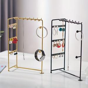 Dual Tier Jewelry Display Stand With Elevated Bars <b>Watch</b> Holder Tray Anti Tangle Necklace Organizer Space Saving Vanity Storage - Product Image 6
