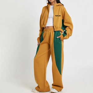D88140 Survêtements personnalisés pour femmes, ensemble deux pièces en molleton brodé, sweat à capuche d'hiver, vêtements pour femmes, ensembles de jogging pour femmes - Product Image 4
