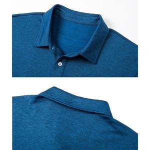 Camisetas de Golf de Manga Corta para Hombre, de Alto Rendimiento, con Logotipo Personalizado Bordado, Ajustadas, Casuales, Tejidas, Transpirables, de Poliéster y Algodón - Product Image 3