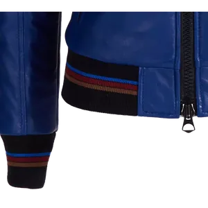 Chaqueta de Cuero para Mujer Otoño Invierno, Chaqueta de Cuero de Alta Calidad con Relleno de Algodón Transpirable y Tejido de Punto: Chaqueta de Cuero de Oveja para Mujer - Product Image 3