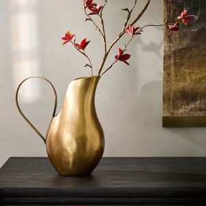 Rustic Brass <b>Vase</b> With Traditional Shape Small Brass <b>Vase</b> For Tabletop Decor Beautiful Design For Room Decoration - Product Image 1
