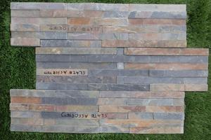Panel de Revestimiento de Pared de Pizarra Multicolor Resistente al Desgaste, Superficie Dividida, Piedra Apilada para Fachada de Jardín, Chimenea, Pared Decorativa - Product Image 2
