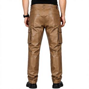 Pantalon en cuir de qualité supérieure pour homme, doux, confortable, coupe droite, durable, respirant, séchage rapide, classique, décontracté, tendance, hiver - Product Image 2