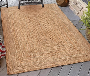 Alfombra de yute natural tejida a mano, alfombra de yute para dormitorio, hotel, resort, artesanía en Vietnam, Nhat Minh - Product Image 1