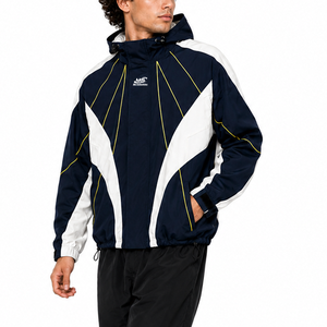 Custom Plus Size Printed <b>Men</b> Tracksuit Lightweight Two Piece Sets Zipper <b>Jacket</b> with Reflective Strips Wholesale <b>Men's</b> <b>Jackets</b> - Product Image 4