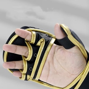 Ensemble de gants de boxe personnalisés abordables rouge et noir pour hommes, gants d'entraînement blancs de qualité professionnelle pour la remise en forme - Product Image 3